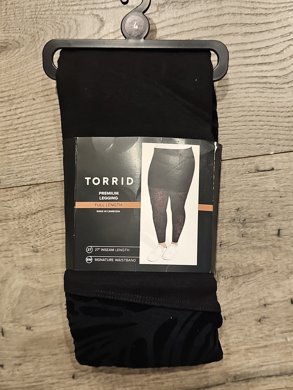 torrid Black Full-Length Premium Leggings with Subtle Sheer Detail